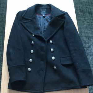 Simple black pea coat